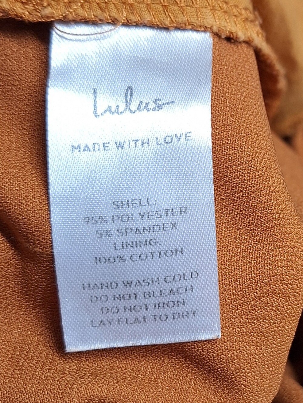 Lulus Burnt Orange Paper Bag Waist Pants, Size XL - Picture 3 of 10